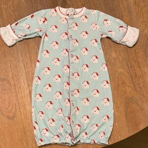 Proper Peony newborn Santa Print Kids Pajamas